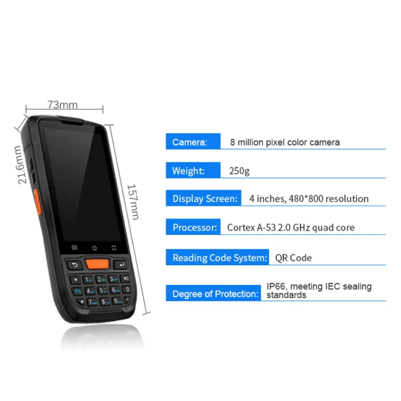 1 D 2D Scanner WIFI Handheld Terminal PDA Barcode Scanner Android Data Collector