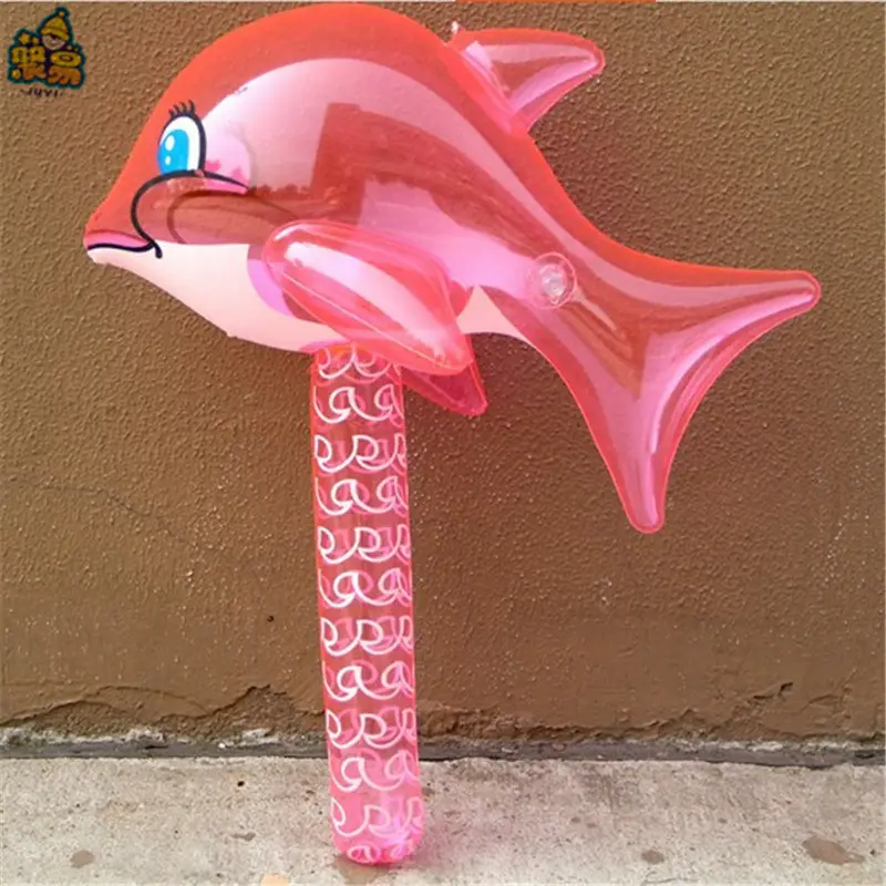 wholesale PVC 40cm inflatable animal stick hammer toy for promotion