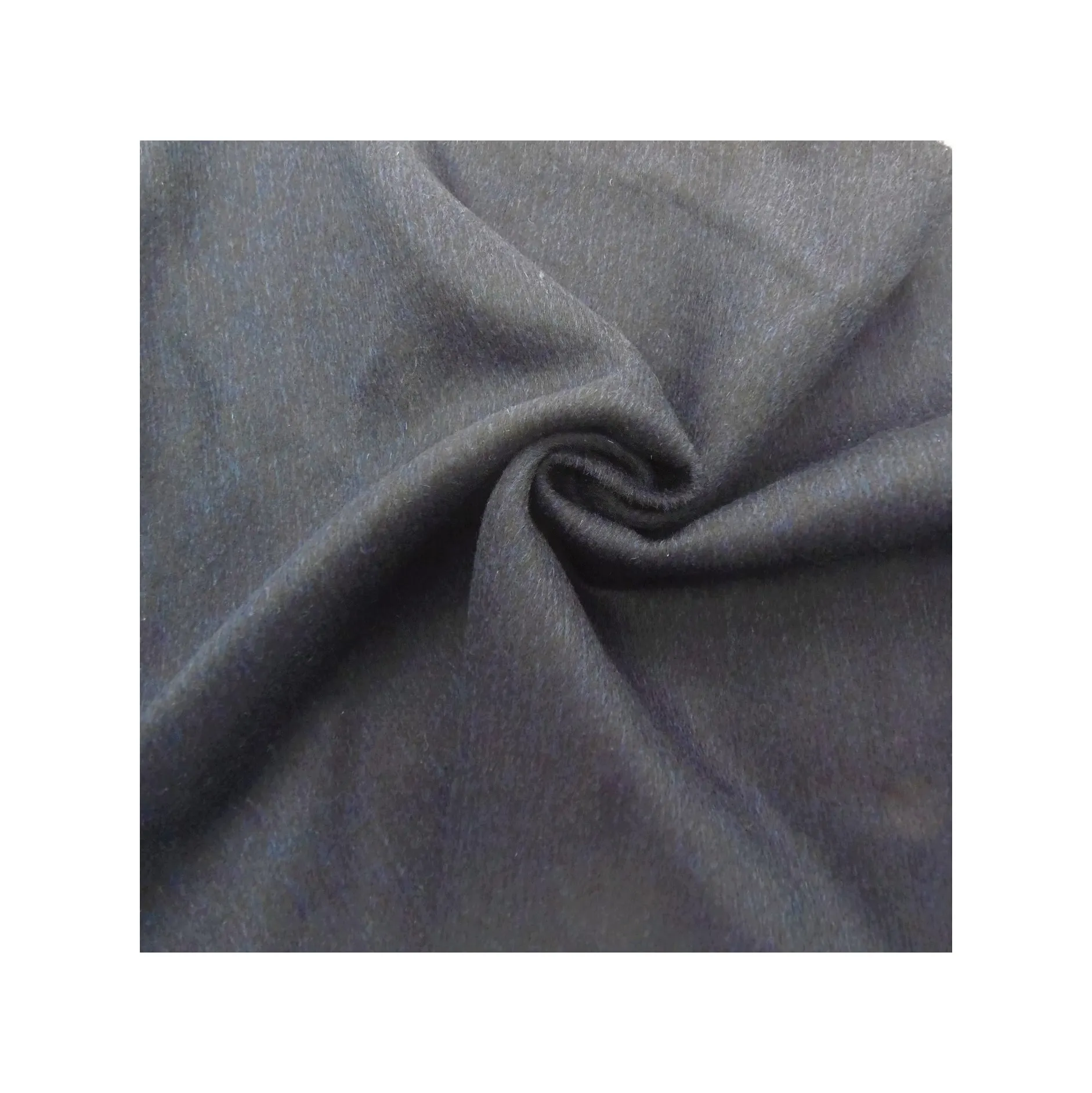 Single face twill woolen cloth one side pinstripe tweed blend wool fabric woven fleece textile for overcoat