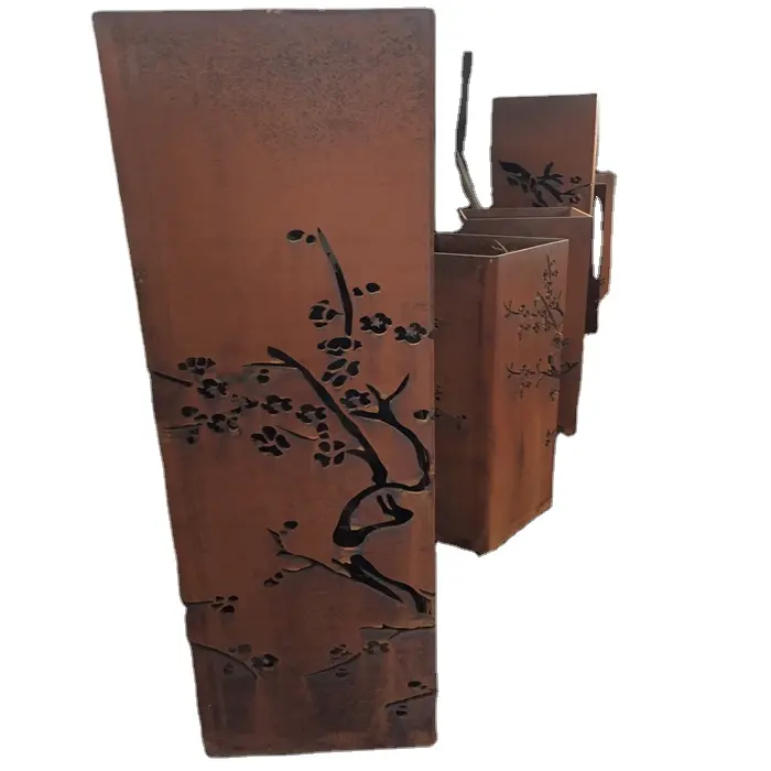 corten streel lampstandard