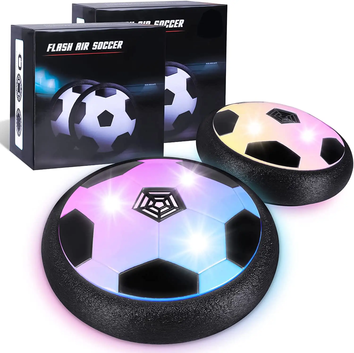 СВЕТОДИОДНЫЙ футбольный мяч DWI, тренировочный мяч с воздушной силой, плавающий футбольный мяч для помещений со светодиодной подсветкой и улучшенной пеной