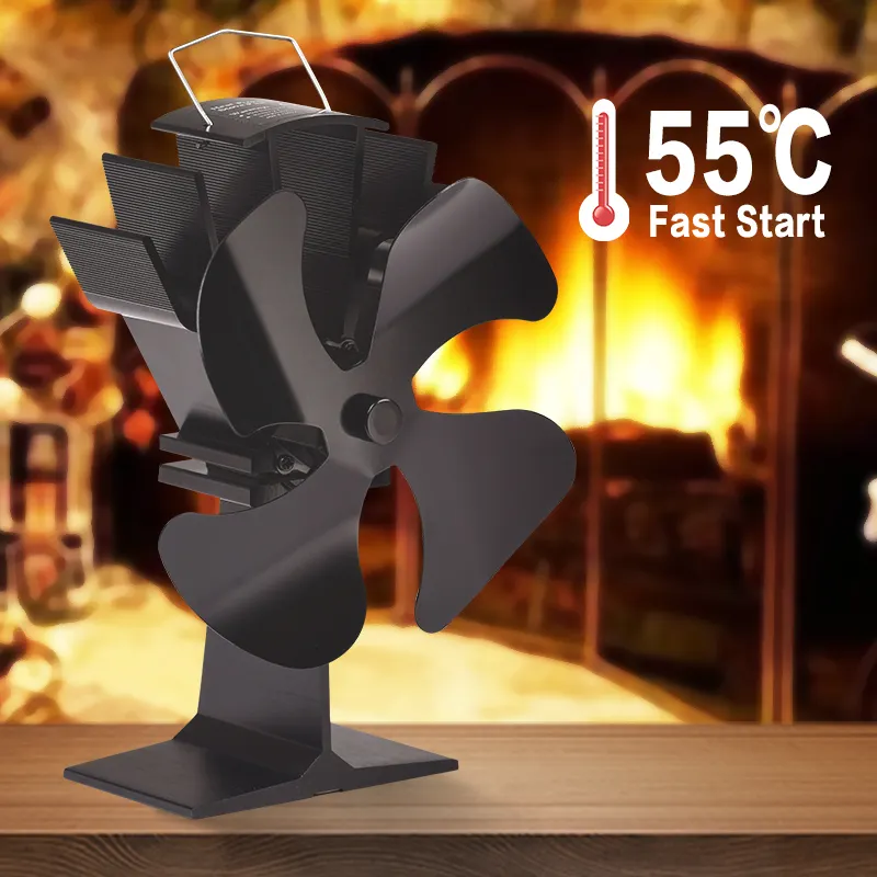 Silent Fireplace Accessories Eco Fan Mini Stove Fan Heat Powered Stove top Fan