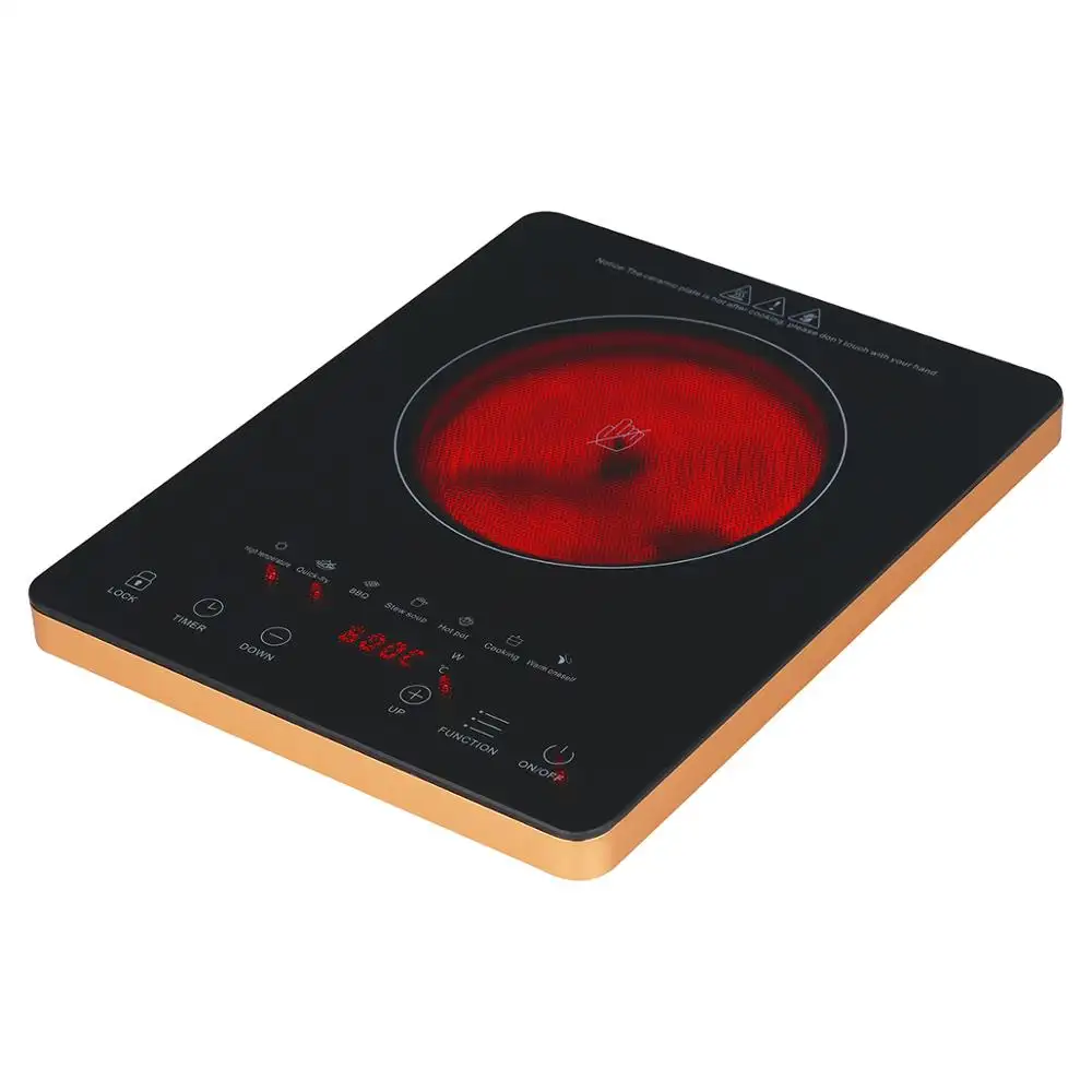 National Cooker Manufacturers European Small Portable 2000 Watt Burner Electric Induction Ceramic Cooktop with Timer