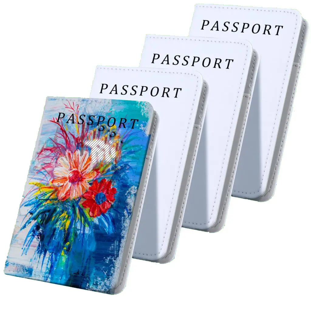 Оптовая продажа, многофункциональный дорожный кошелек с Rfid-блокировкой для карт Visa, Обложка для паспорта с сублимационной печатью и резинкой