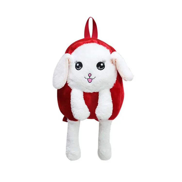 Kawaii Japanese White Rabbit Bunny Backpack School Shoulder Bag Plush Toy Kids Children Girls Girlfriend Student Birthday Gifts