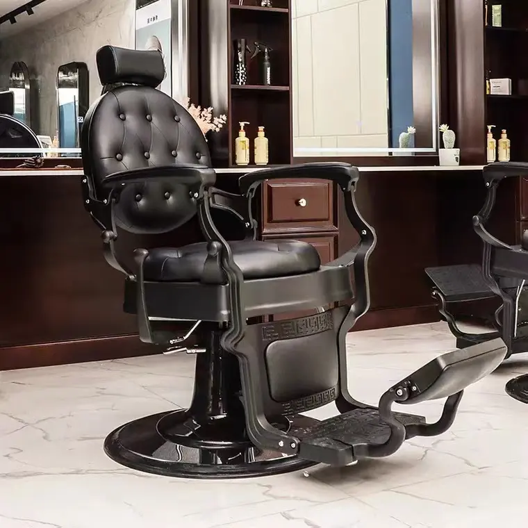 Мебель для салона красоты, барбершоп, античное оборудование для салона, кресла для парикмахерской, металлическое парикмахерское кресло