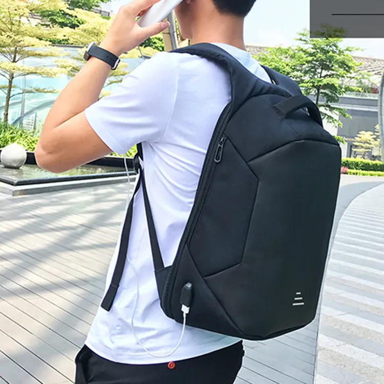 2021 Nylon Men Smart School Bag Custom Logo Anti Theft Usb Laptop Backpacks
