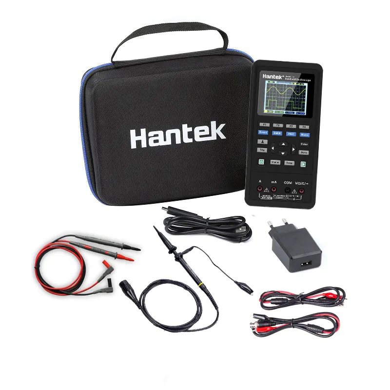 Hantek 3in1 Digital Oscilloscope+Waveform Generator+Multimeter Portable USB 2 Channels 40mhz 70mhz LCD Display Test Meter Tools