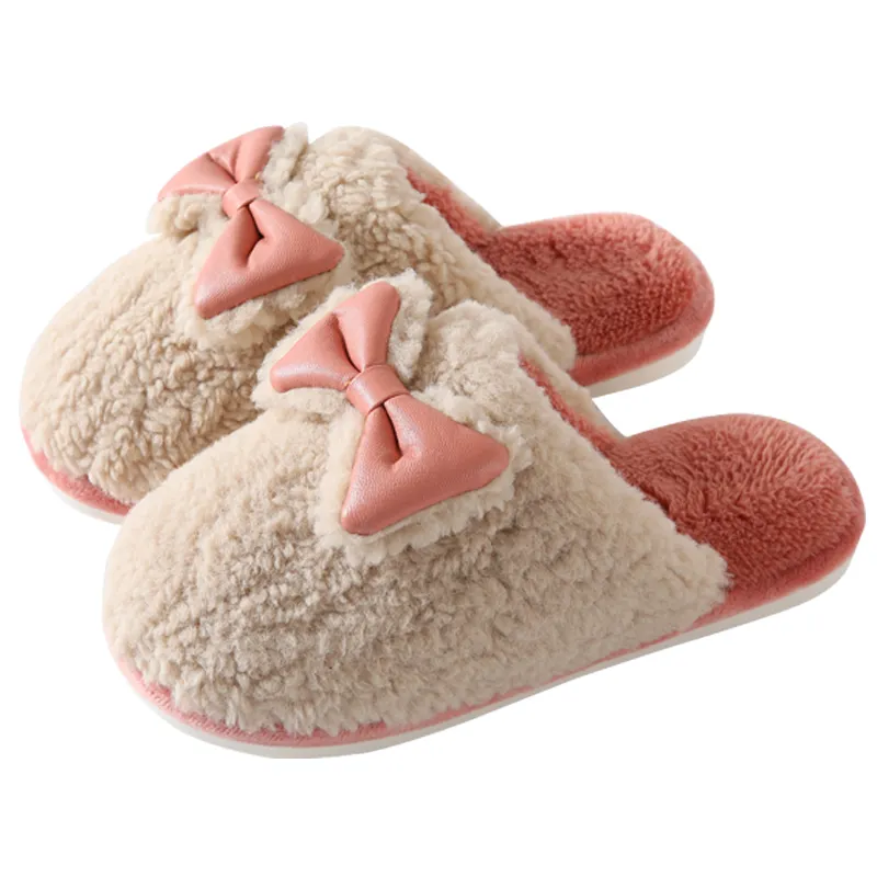 Factory Directly Wholesale Indoor plush Winter soft Fluffy Home Warm slides Slippers for women