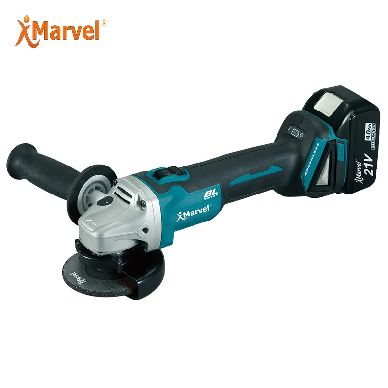 MARVEL New Design Brushless Motor Steel Wood Cutting 100mm 115mm 18V 2.0/3.0/4.0/5.0AH battery cordless angle grinder