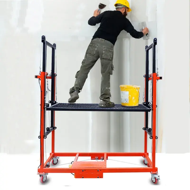 Electric pipe aluminium scaffolding mobile scissor lift platform construction falsework supplier prop staging custom