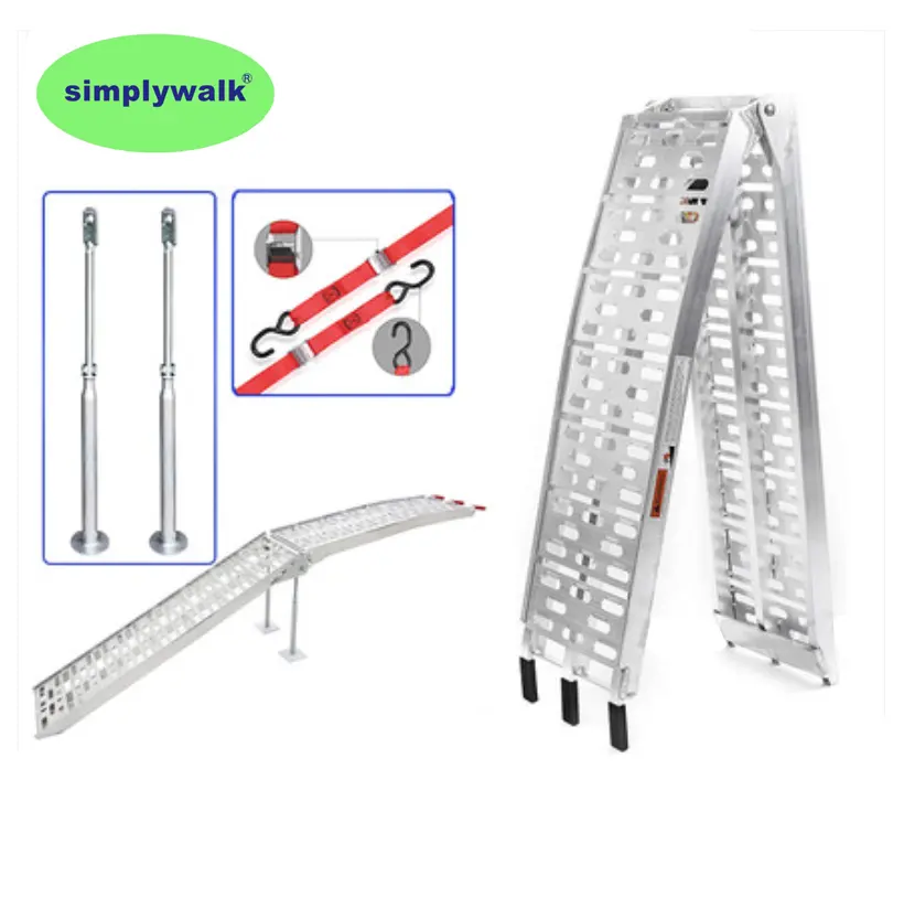 Heavy duty aluminium car motorcycle ramps for pickup truck