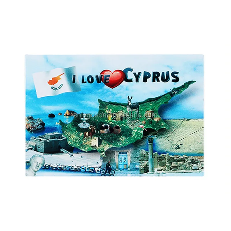 Заводской популярный стиль, индивидуальный дизайн, сувенир с фото, оловянный магнит на Кипре