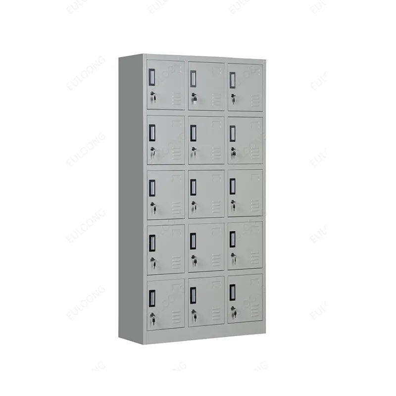 Multi-door steel locker 15 door metal storage cabinet