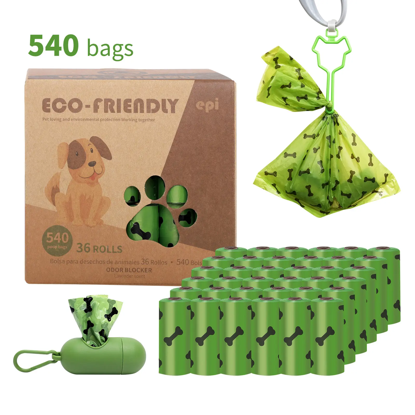 Custom Private Label Environmental Protection Hdpe Epi Pe Corn Starch Pla Pbat Waste Biodegradable Compostable Cat Dog Poop Bag