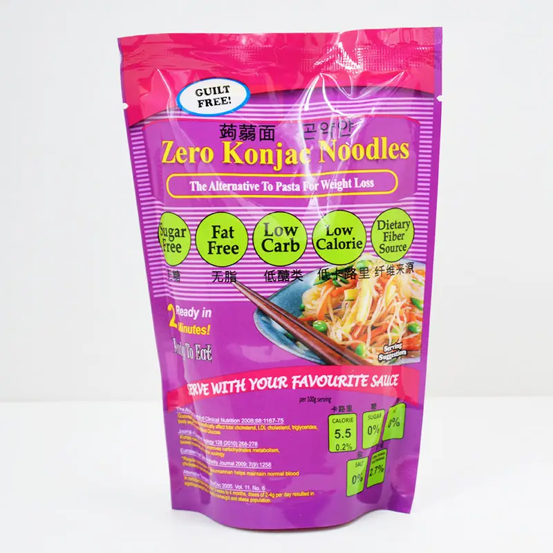 Factory Supplier Slim Konjac Wet Noodles Gluten Free Organic Keto Food Slim Konjac Noodles Spaghetti Halal