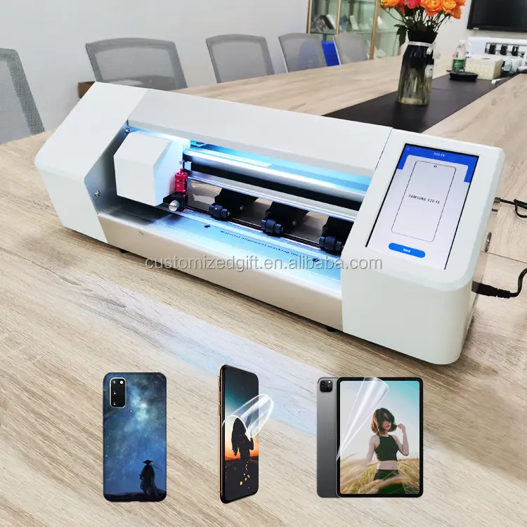 Custom Fully Automatic Gift Mobile Phone Screen Protector Tpu Hydrogel Cutting Film Machine Smartphone Skin Die Cutting Machine