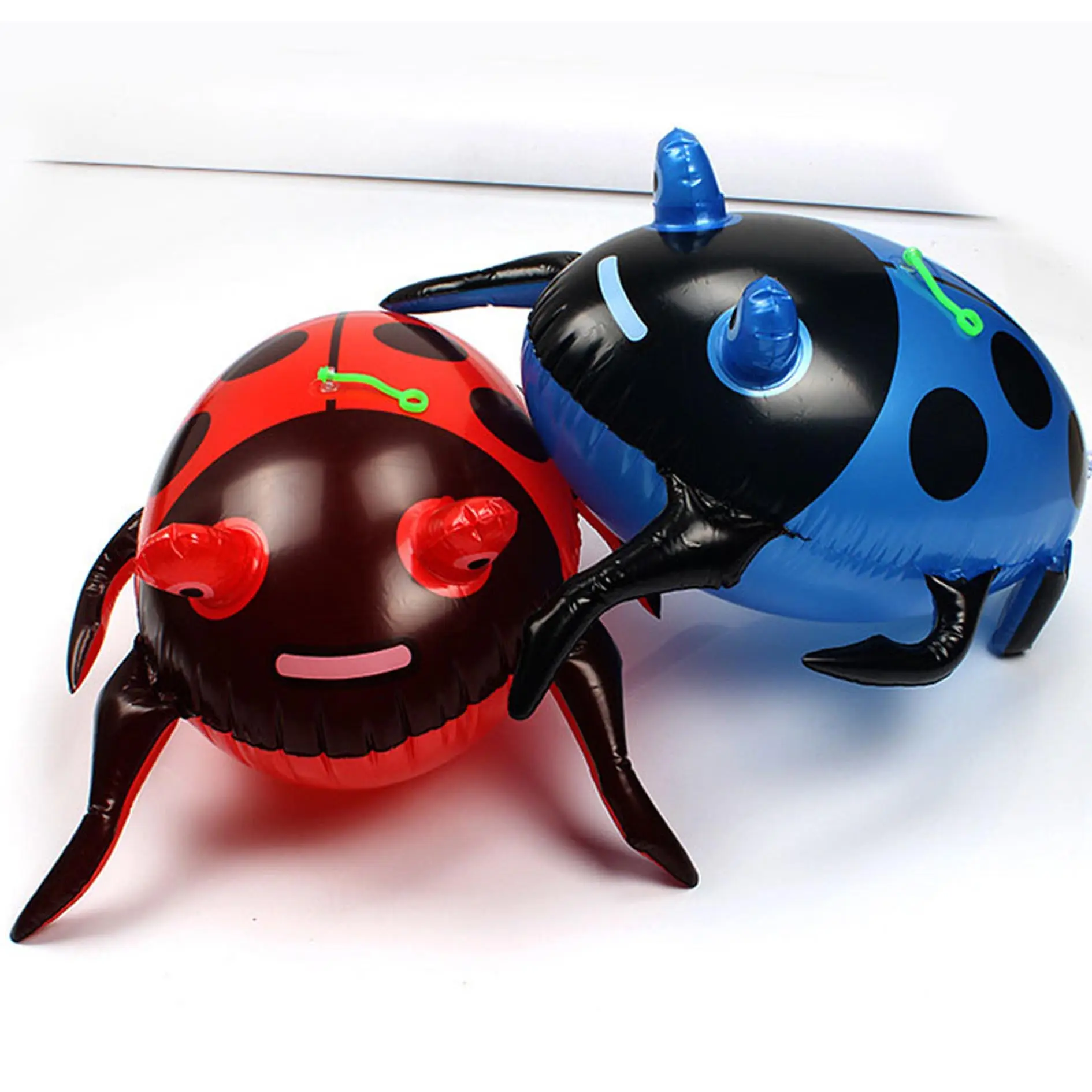 Friendly PVC LED Light Inflatable Toys Children Beetle Ladybird Balloons Inflatable Cartoon Animals Toy for boy New Years Gift