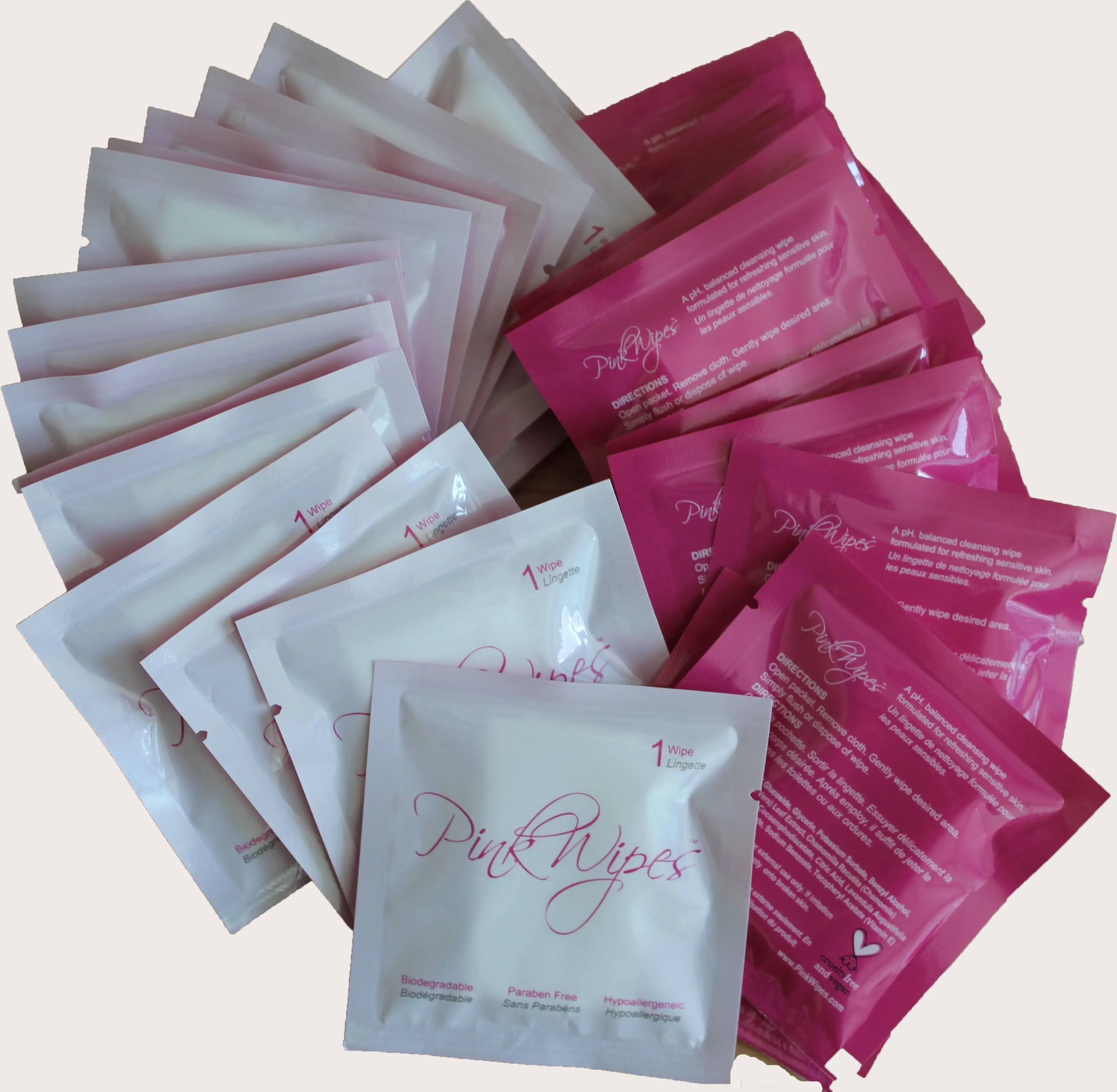 Индивидуальная фирменная упаковка органических женских гигиенических салфеток