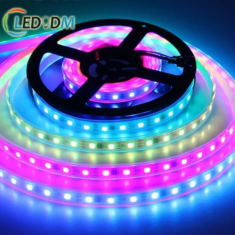 RGB Pixel LED Strip Programmable Magic Addressable LED Light Strip RGBW 5V 12V 24V WS2811 WS2812B UCS1903 SK6812 DMX512