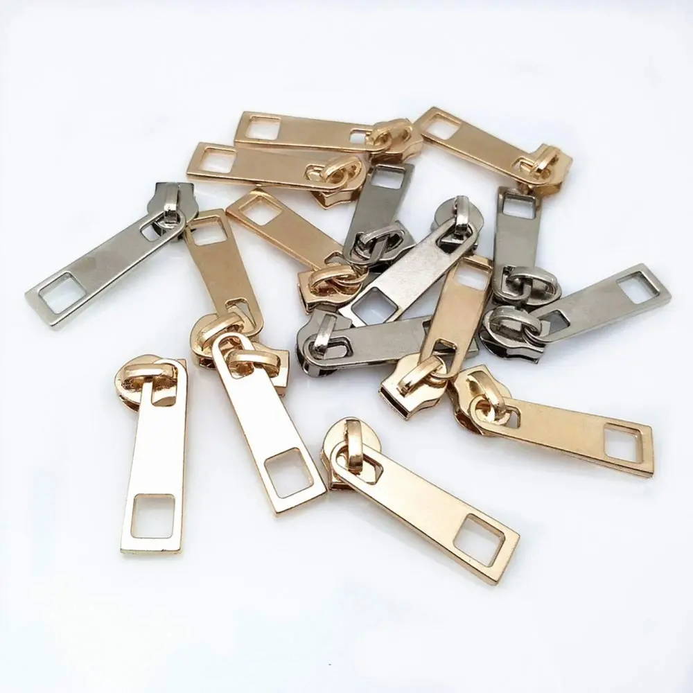 Wholesale 5# metal zipper sliders clothing metal zipper sliders can customizable logo