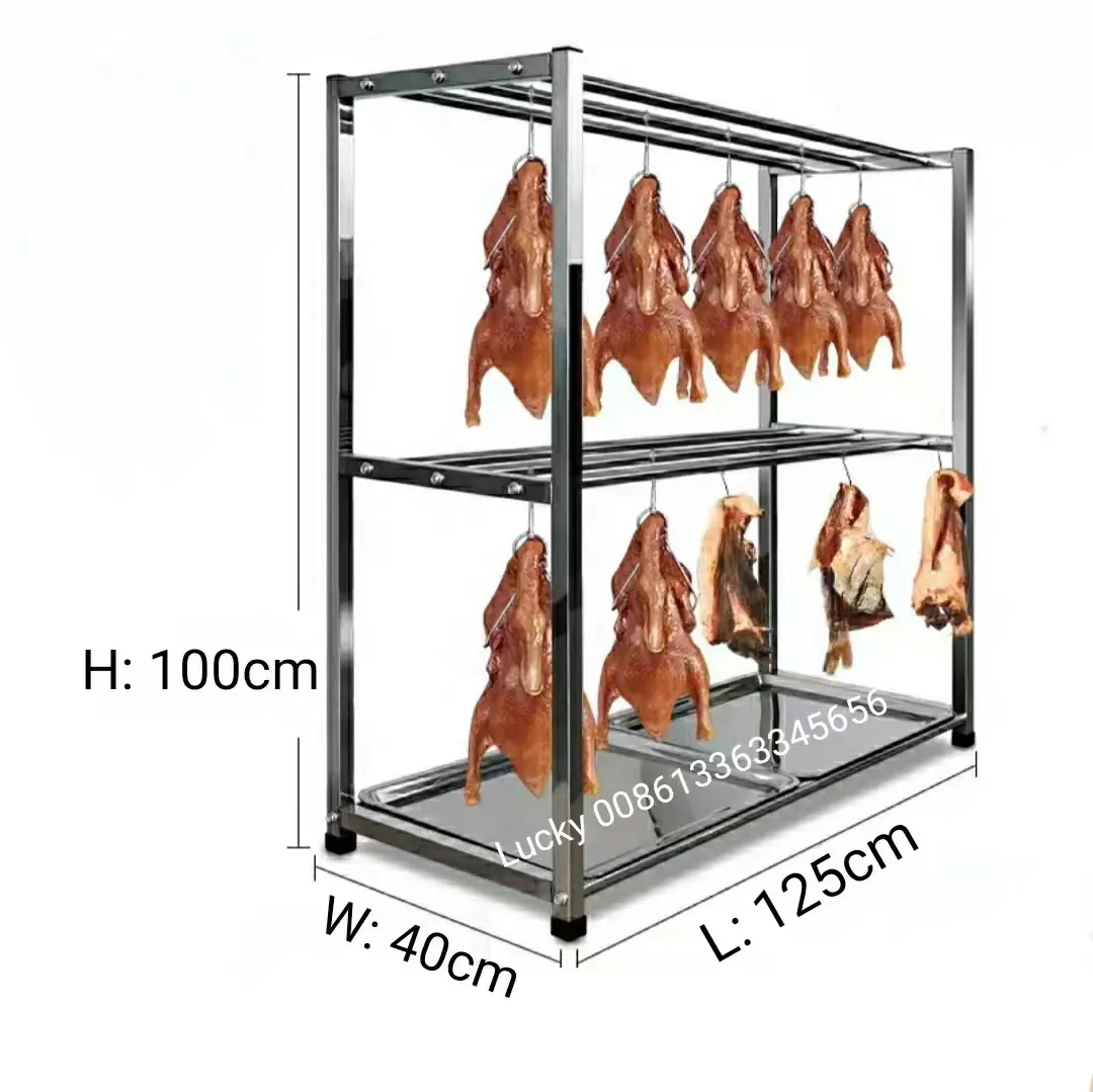 Оцинковонной железной завода из нержавеющей стали 201 304 мясо подвесная полка Рама из нержавеющей стали полка для сушки для копчения бекон жареная утка гусь куриное яйцо