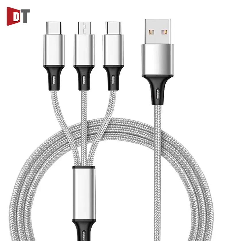 Custom Logo Universal 3 In 1 Multi Multiple 3In1 Usb Charging Charger Cable