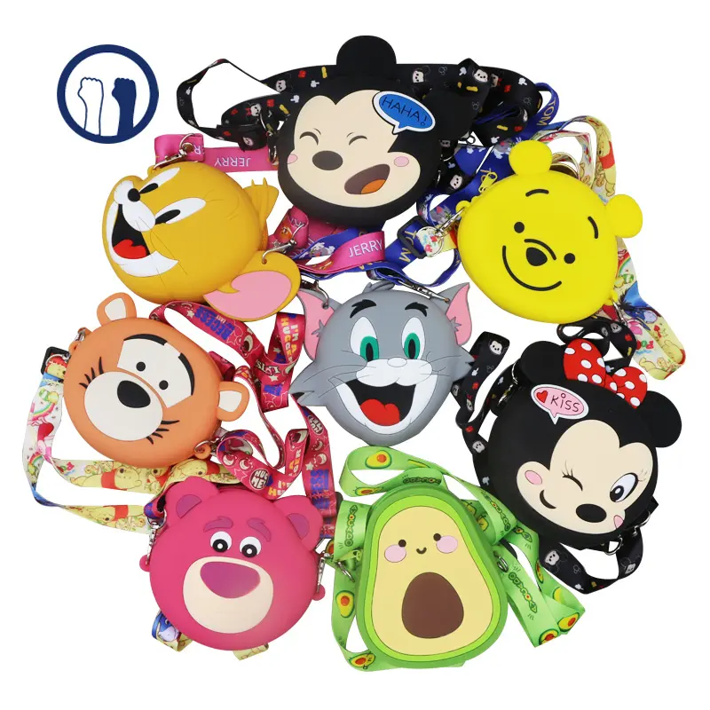 2020 new Best selling cartoon silicon jelly Portable cute silicon coin purse for girls kids
