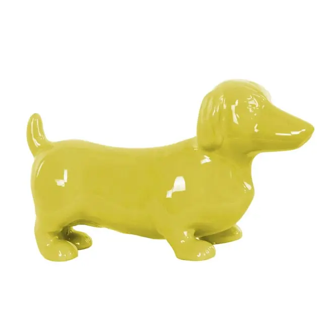 На заказ Керамическая стоячая такса собака статуэтка фарфоровая статуэтка животного