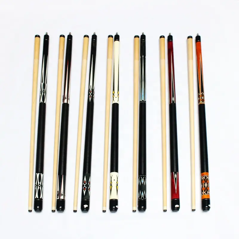 13mm Billiard Nine-ball Ball Arm Stick Canadian Maple Wood Shaft PU Leather Butt Pool Cue