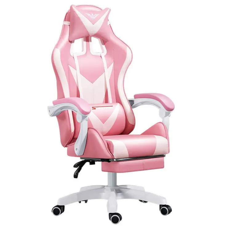 RGB home comfortable silla cadeira led lift racing computer ergonomic kursi pink girl anchor office game chair