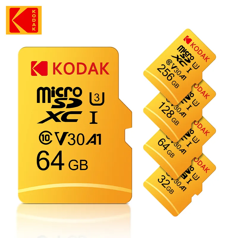 Wholesale KODAK Memory SD Card 16G 32G 64G 128G 256GB V30 U3 UHS-3 micro High Speed SD Memory cards