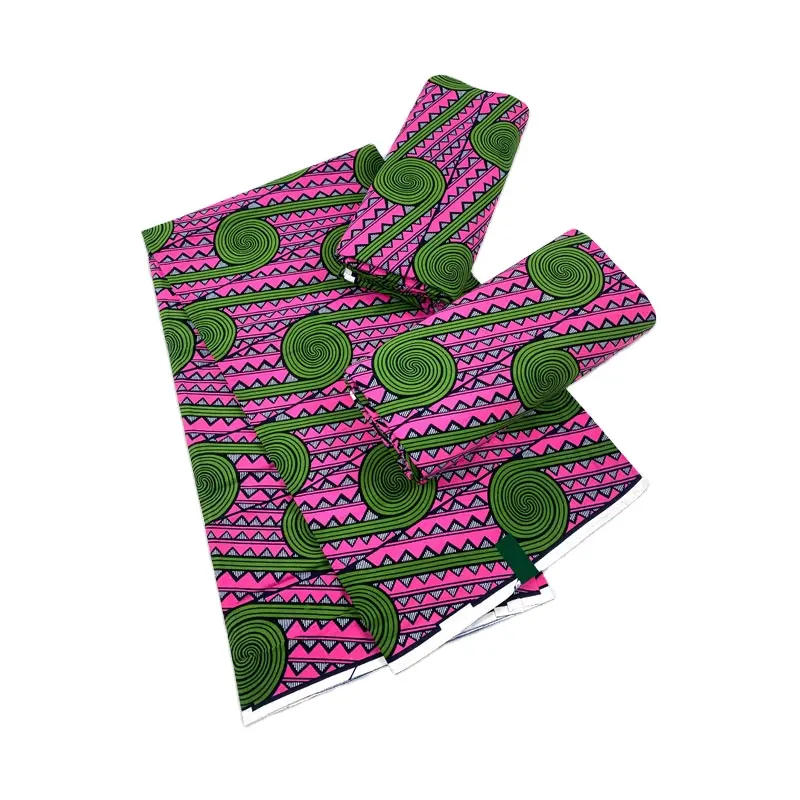Африканская ткань с натуральным воском и принтом, ткань с цветочным узором, воск