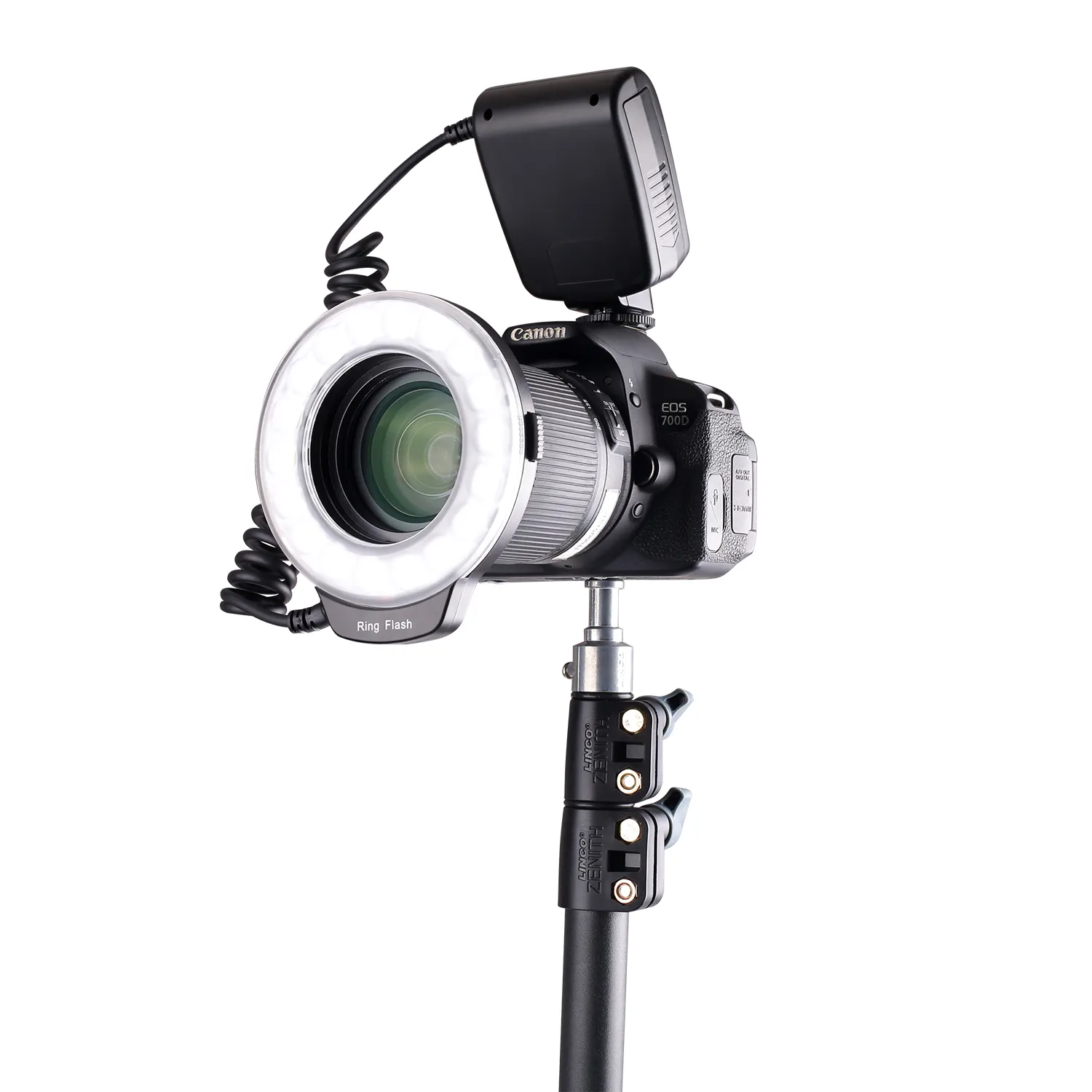 Горячая продажа камеры вспышка света RF-550D Speedlite Светодиодный проблесковый маячок авто с переменным фокусным расстоянием для цифровой зеркальной камеры Canon Nikon Кольцевая вспышка