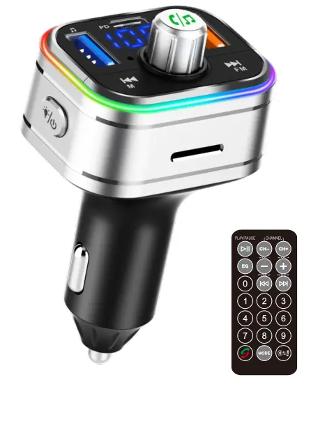 Bluetooth FM-передатчик с быстрой зарядкой PD3.0 и U-дисковым плеером, Новый беспроводной автомобильный стерео MP3-плеер