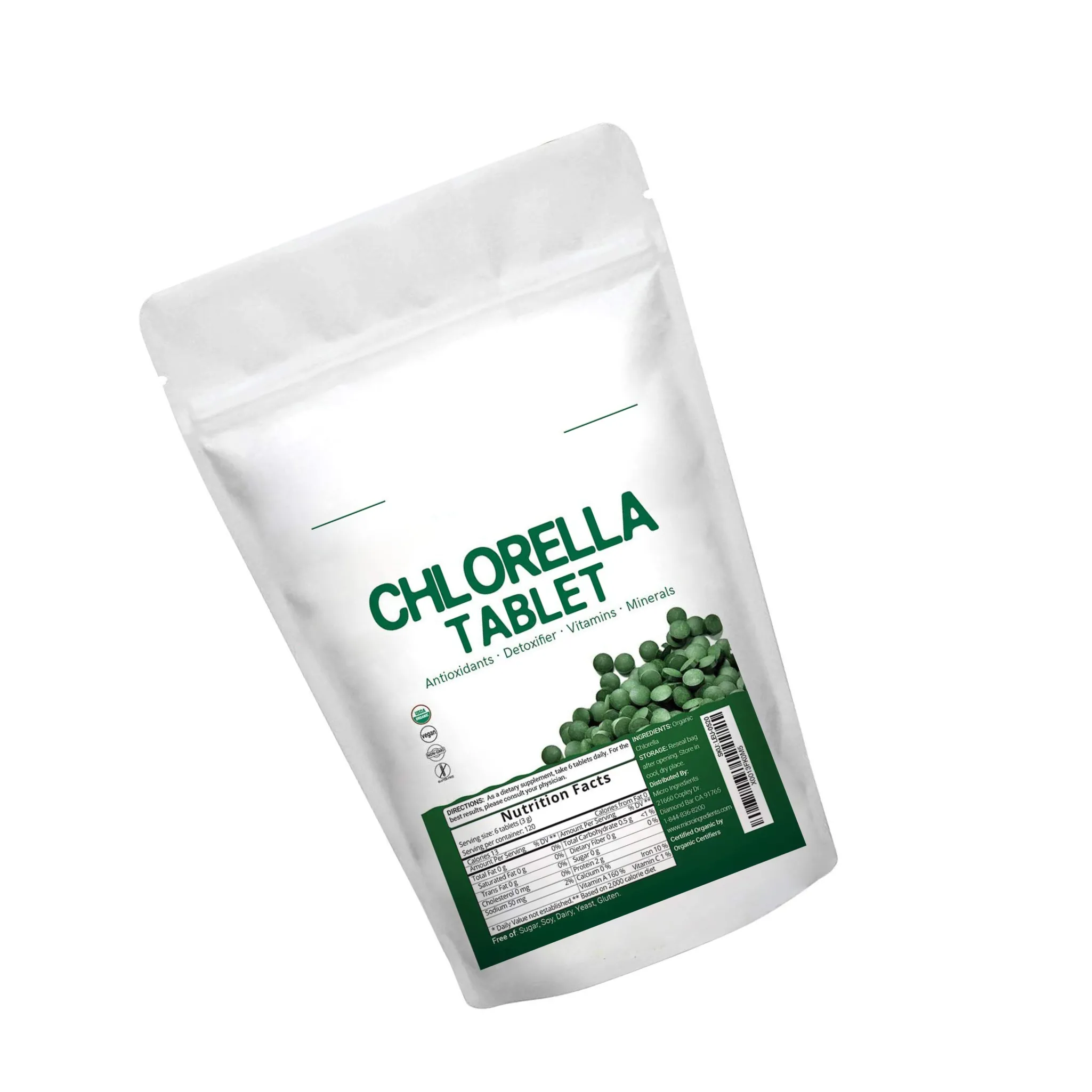 OEM/ODM High Quality Wholesale Price Healthcare Supplements Bulk Spirulina Chlorella Tablets