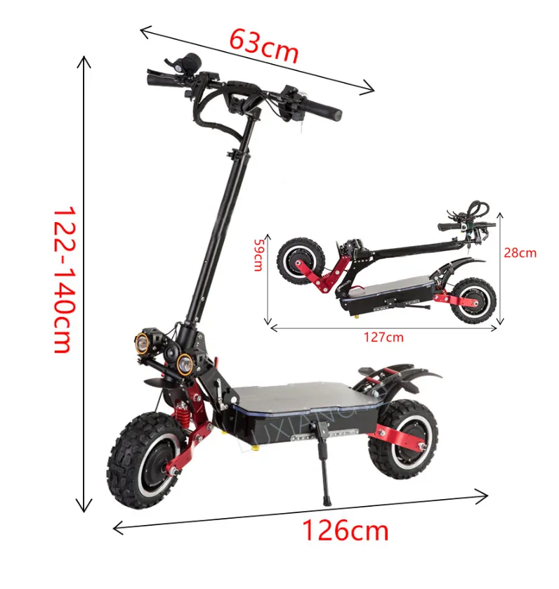 Free Shipping DDP Powerful 5600w Foldable Adult Electric Kick Scooter 100km/h Climbing 40 Degree In Stock Eu Usa Warehouse