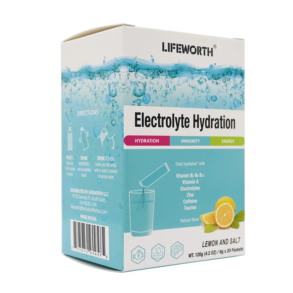 Lifeworth Private Label Sports Nutrition Supplements Electrolyte Hydration Energy Drink Powder