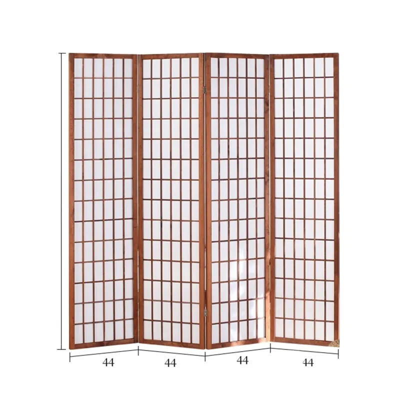 OEM Pan wood Japanese style portable room divider for home decoration screen