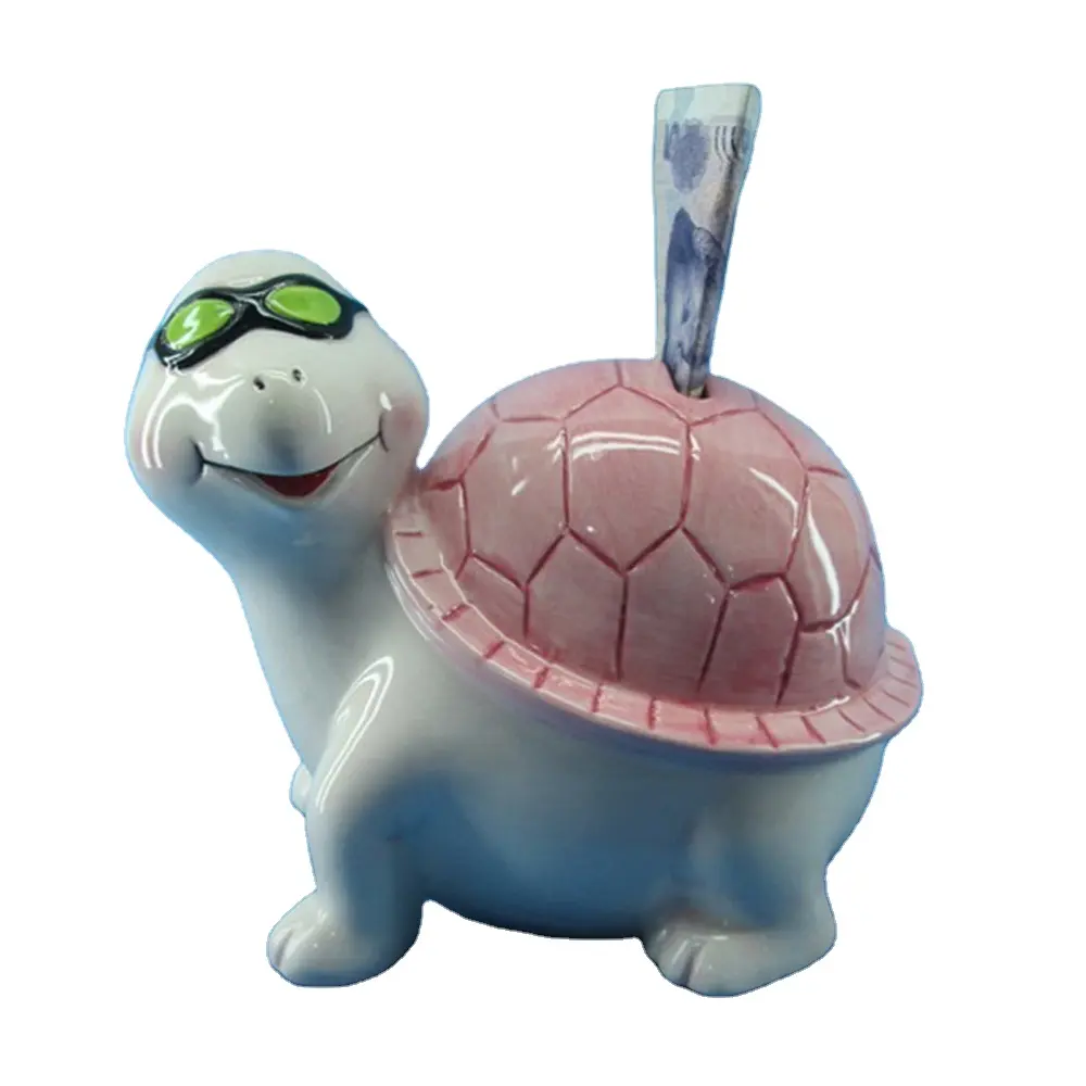 Красивая Копилка в форме черепахи, Детская керамическая копилка для денег на заказ, копилка для денег