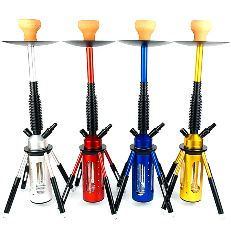 Hot Sell Rocket Led Shisha Hookah Stainless Steel Glass Shesha Hookah Accessories Sheesha