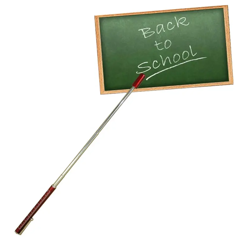Hot Sale School Stationery 2 in 1 Multifunction Pen Retractable Baton Section 6 Stainless Steel Telescopic Magic Teacher BallPen