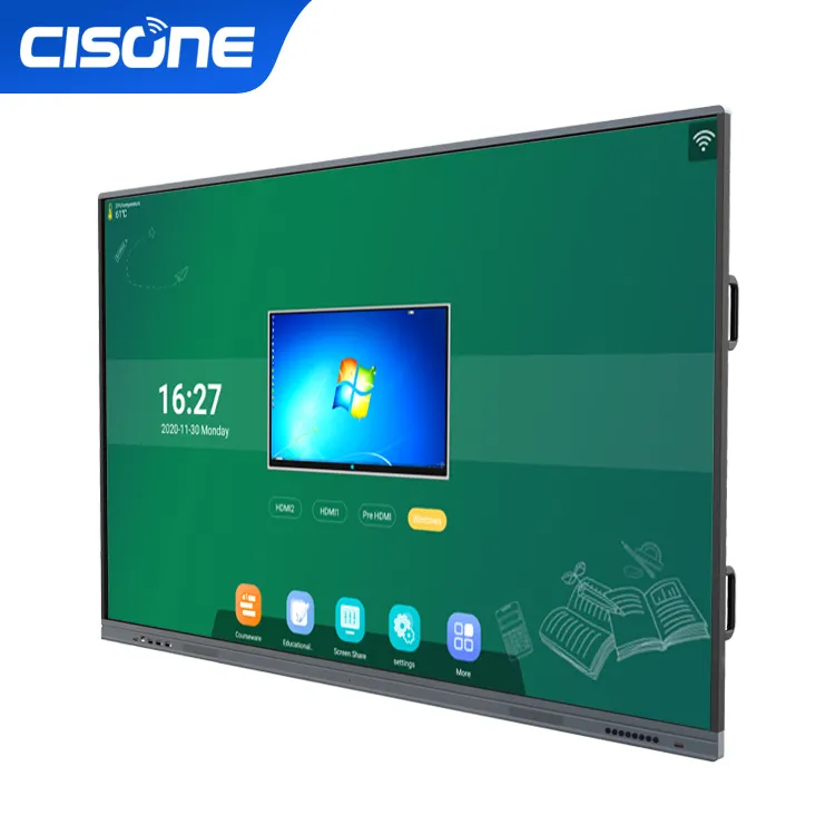 75 inch interactive touch panel interactive device for whiteboard online education equipment glass board for classroom