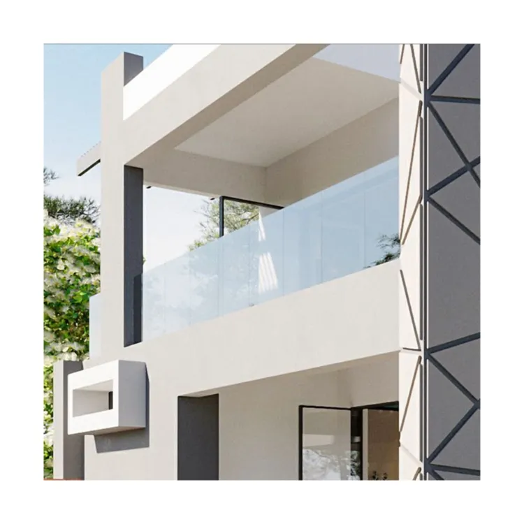 Недорогие лестничные перила, деревянные наиболее благоприятные конструкции перил для балкона, алюминиевые U-образные стеклянные перила для бескаркасных перил