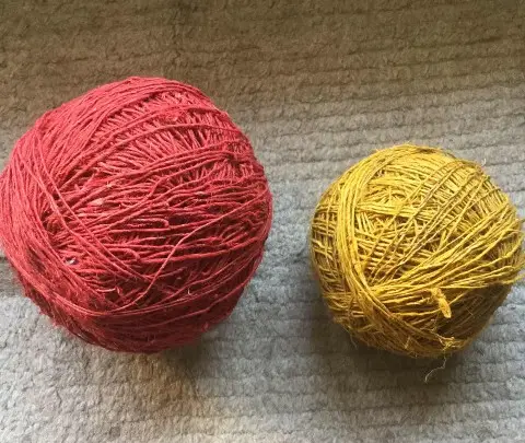 Color dyed Organic Hemp Yarn