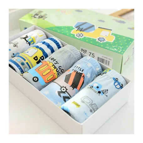 2021 Wholesale New Boy Underwear Cartoon Truck Triangle Boy Baby Underwear Boy Underwear