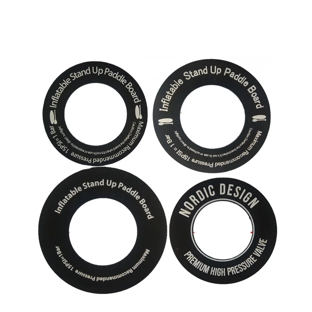 Spot Round Air Nozzle Labels Valve Patches SUP Board With Rubber Labels Air Valve Ring Handle Rubber Plate Custom