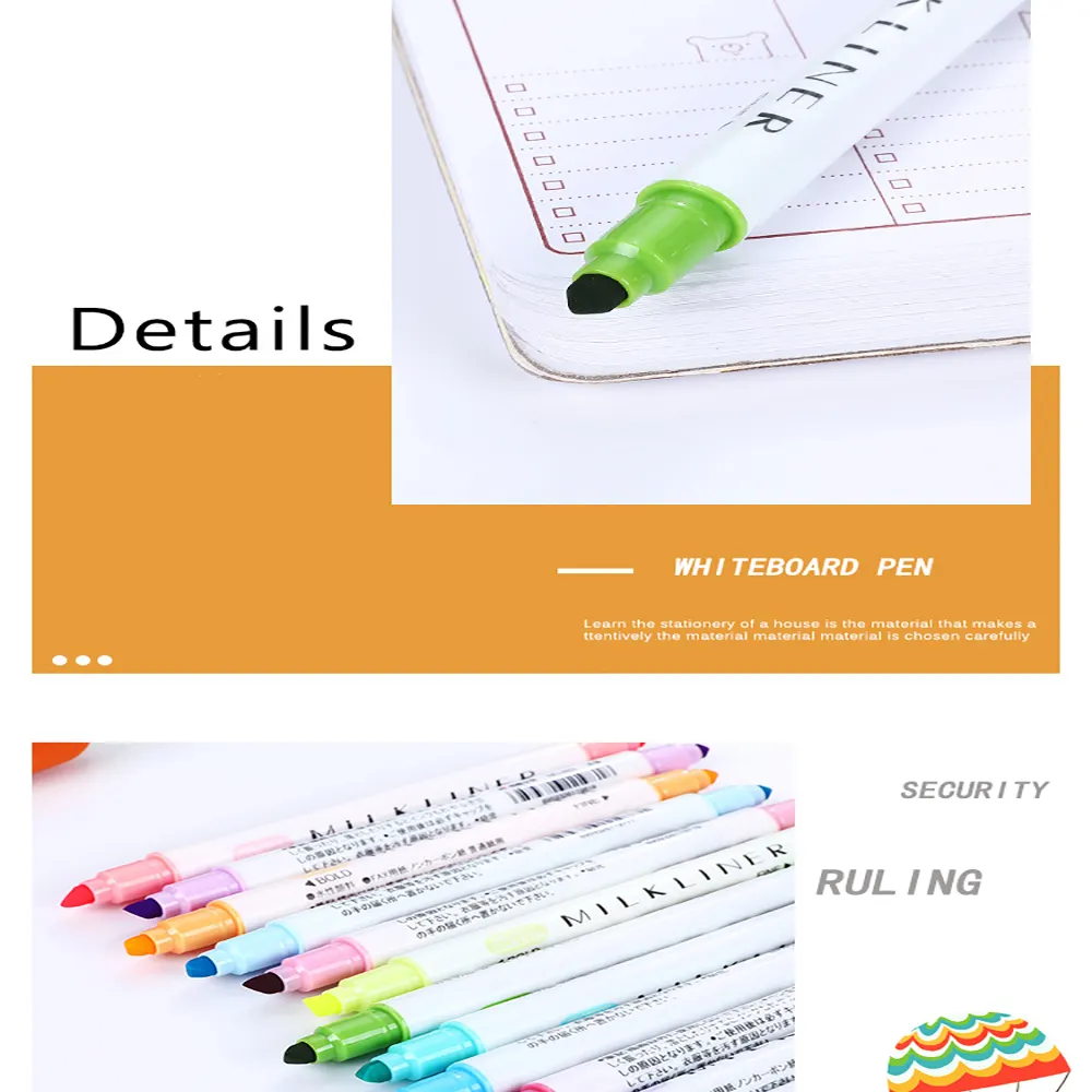 Colors Markers Marker Pen Art 12 Colors For Students Customized Head Box China Logo Style Graphic Double Design