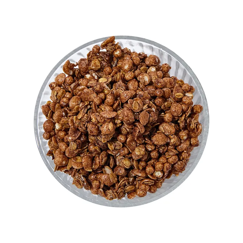 factory direct supply bulk crunchy cocoa flavor  granola muesli baked breakfast cereal instant oatmeal manufacture for snack