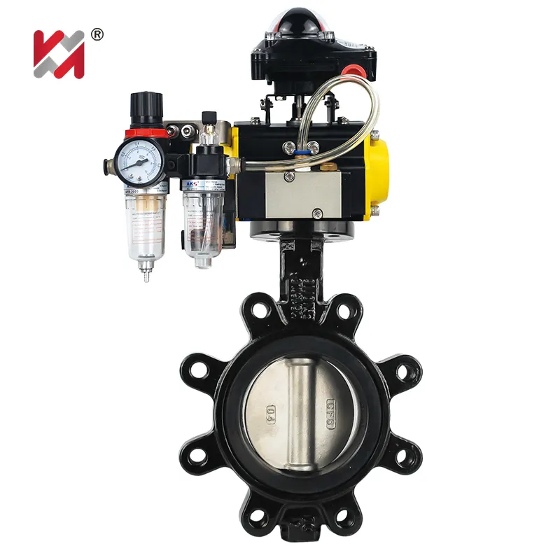 Pneumatic lug butterfly valve 150LB/PN16/PN10 support customized factory direct warranty for 18 months